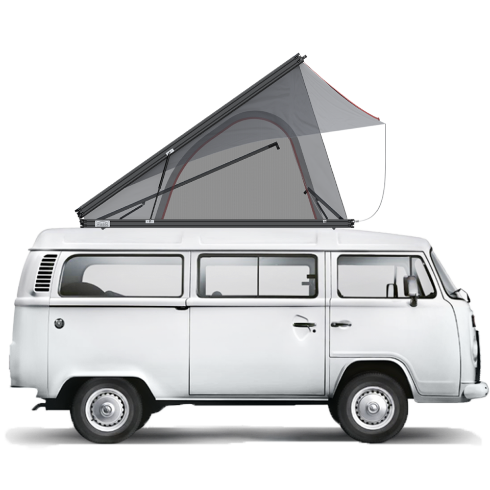 Oyster Type Rooftop Tent With Access Hatch